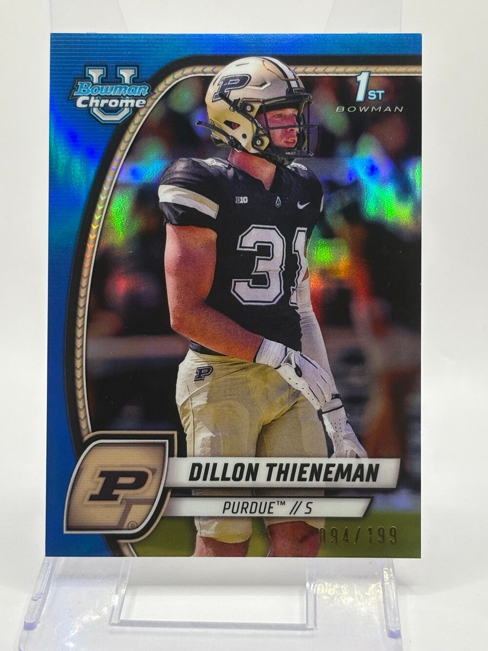 2024 Bowman U Chrome Dillon Thieneman 1st Blue Refractor 94/199 SP Purdue Bears